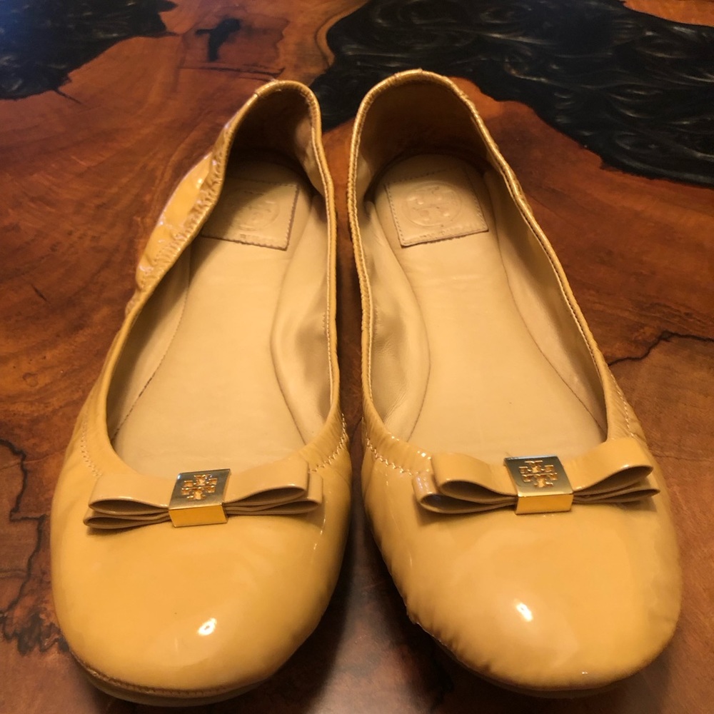 Tory Burch Yellow Flats with Bow